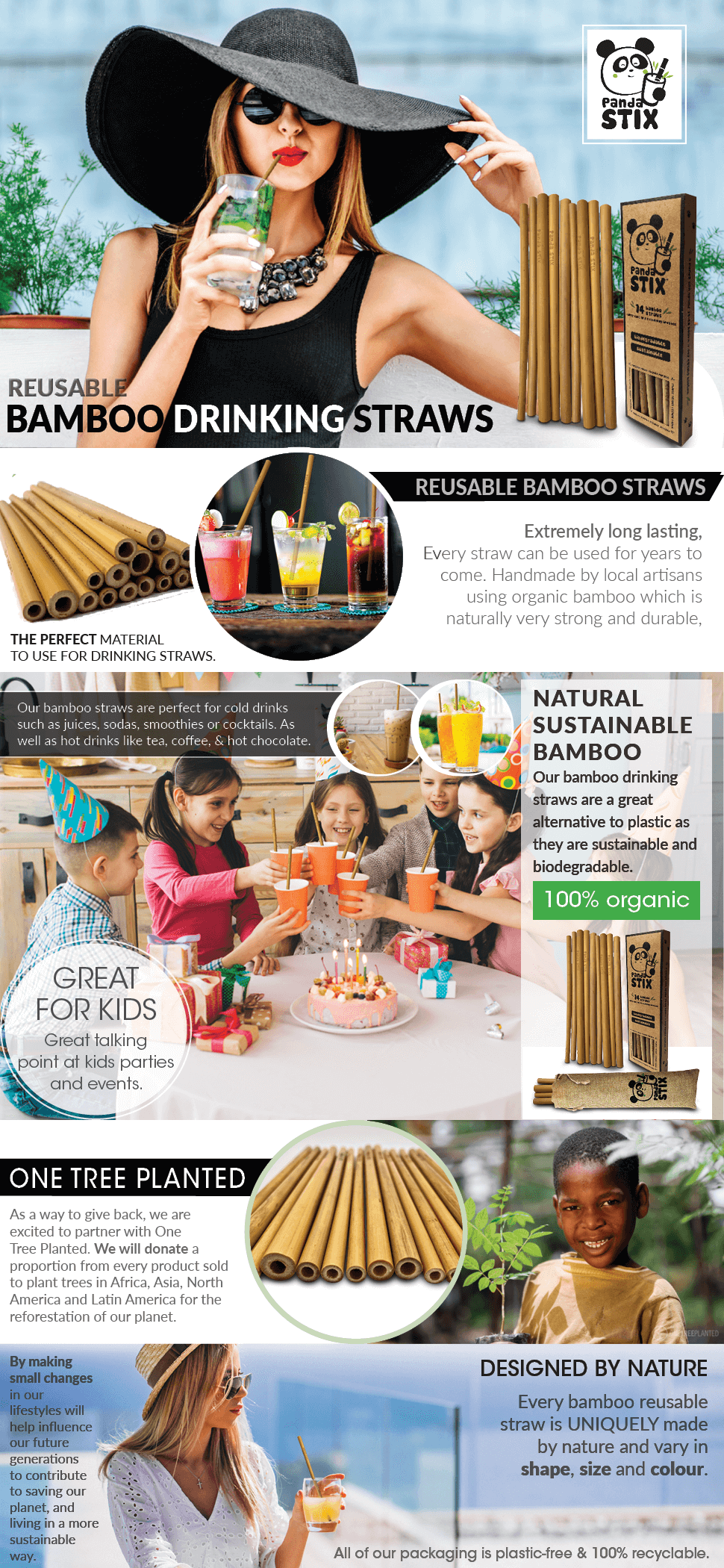 Reusable Bamboo Straws 7.7 inches — STRAWTOPIA